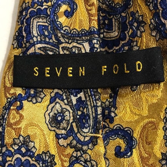 Robert Talbott /Seven Fold Tie - Blue/Gold - Picture 4 of 8